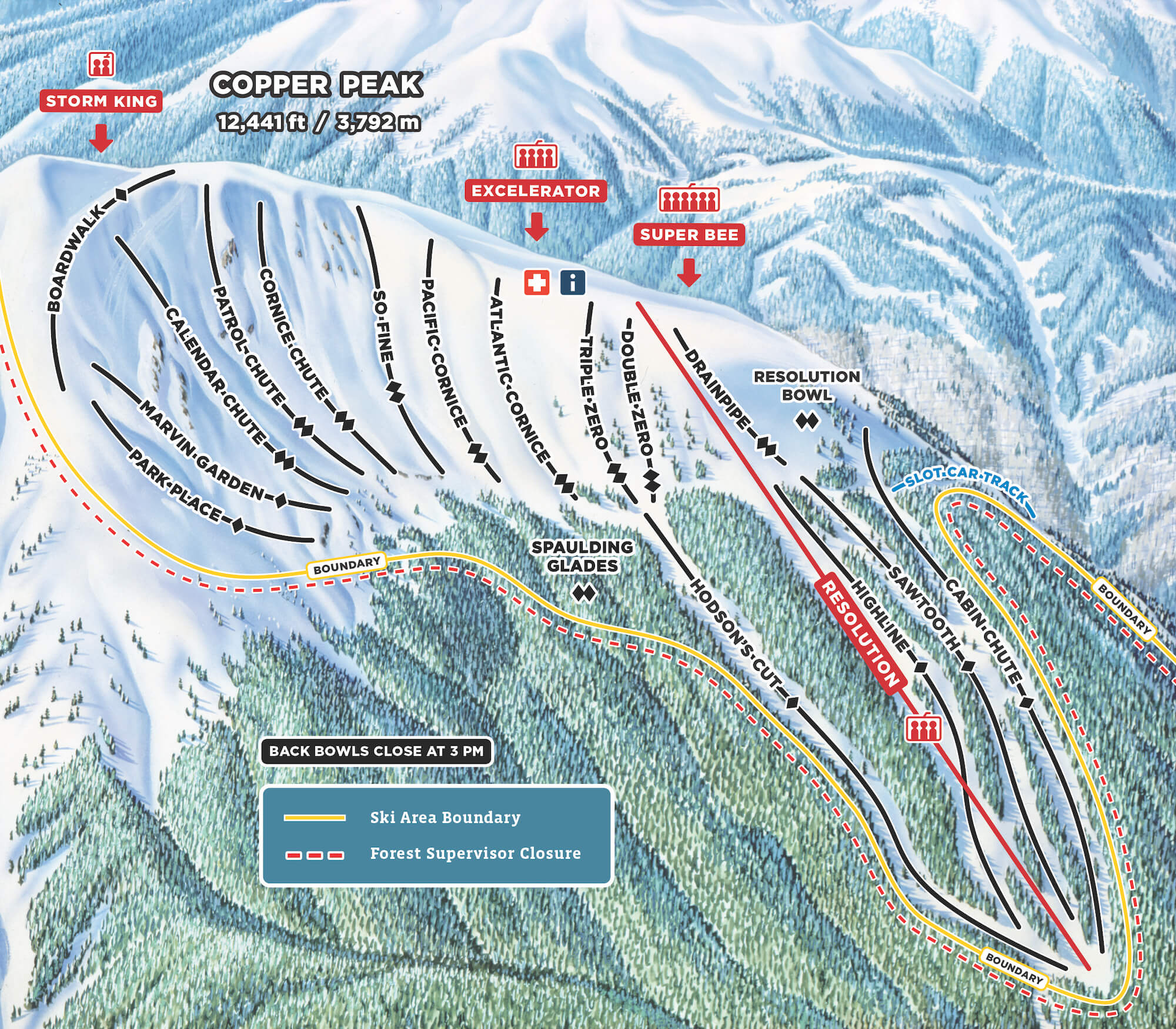 Copper Bowl Winter Trail Map Trail Maps Copper Mountain Resort Map | My ...