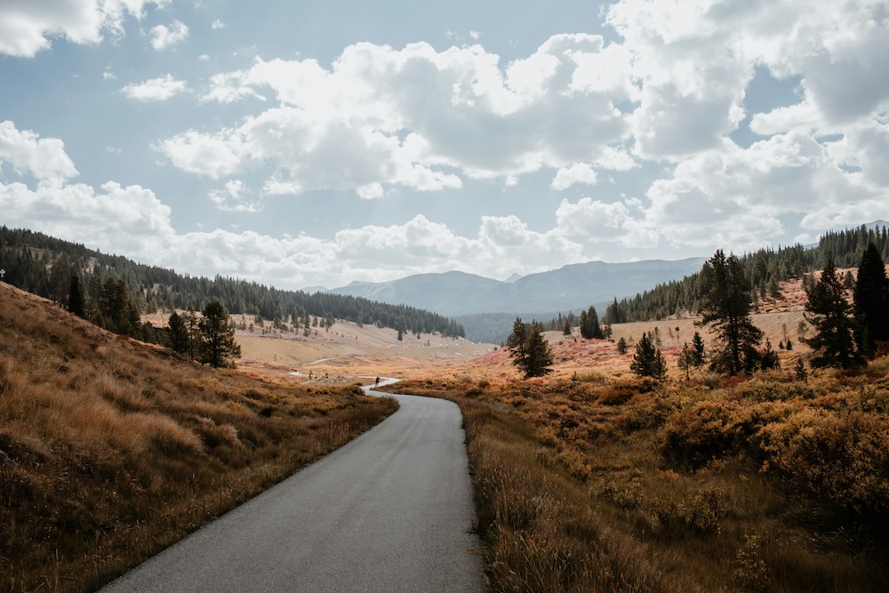 Vail Pass bike route in the fall